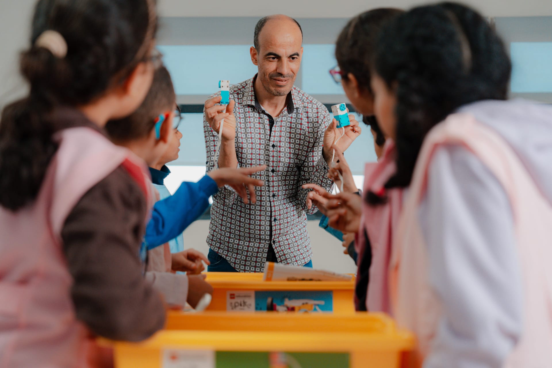 Teacher and students in class